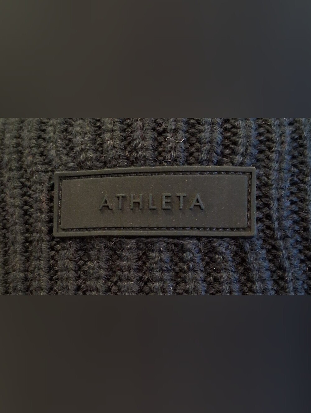 NWOT Athleta Cozy Hour Navy Cotton & Wool Rib Outdoor Casual Unisex Beanie Hat - Picture 4 of 6